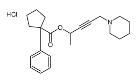 5-piperidin-1-ylpent-3-yn-2-yl 1-phenylcyclopentane-1-carboxylate,hydrochloride结构式