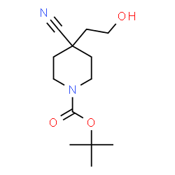 tert-butyl 4-cyano-4-(2-hydroxyethyl)piperidine-1-carboxylate Structure