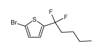 2-bromo-5-(1,1-difluoropentyl)thiophene结构式