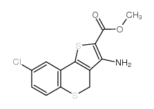 3-氨基-8-氯-4H-苯并[b]噻吩并[2,3-d]噻嗪-2-羧酸甲酯结构式