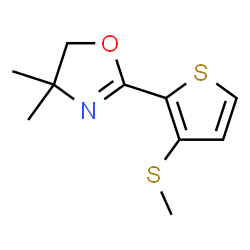 2-Oxazoline, 4,4-dimethyl-2-(3-methylthio-2-thienyl)-结构式