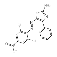 2-Thiazolamine,5-[2-(2,6-dichloro-4-nitrophenyl)diazenyl]-4-phenyl- Structure