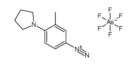 hexafluoroarsenic(1-),3-methyl-4-pyrrolidin-1-ylbenzenediazonium Structure