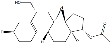 3α-Fluoro-6β-(hydroxymethyl)estr-5(10)-en-17β-ol 17-acetate结构式