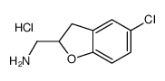 (5-chloro-2,3-dihydro-1-benzofuran-2-yl)methylazanium,chloride Structure