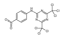 N-(4-nitrophenyl)-4,6-bis(trichloromethyl)-1,3,5-triazin-2-amine Structure