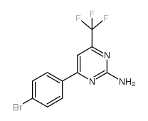 4-(4-溴苯基)-6-(三氟甲基)-2-嘧啶基苯胺结构式