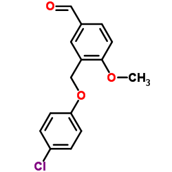 3-(4-CHLORO-PHENOXYMETHYL)-4-METHOXY-BENZALDEHYDE Structure