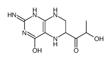 2-amino-6-(2-hydroxypropanoyl)-5,6,7,8-tetrahydro-1H-pteridin-4-one结构式
