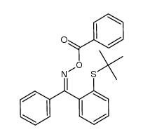 (2-(tert-butylthio)phenyl)(phenyl)methanone O-benzoyl oxime Structure