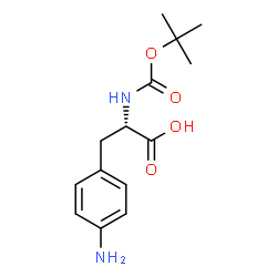 Phenylalanine, 4-amino-N-[(1,1-dimethylethoxy)carbonyl]-结构式