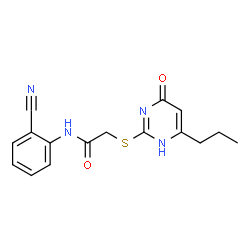 N-(2-cyanophenyl)-2-[(4-hydroxy-6-propylpyrimidin-2-yl)sulfanyl]acetamide结构式