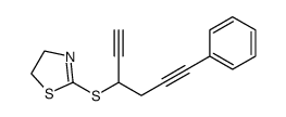 2-(1-ethynyl-4-phenyl-but-3-ynylsulfanyl)-4,5-dihydro-thiazole结构式