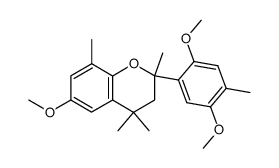 2-(2,5-Dimethoxy-4-methylphenyl)-3,4-dihydro-6-methoxy-2,4,4,8-tetramethyl-2H-1-benzopyran结构式