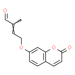 2-Methyl-4-[(2-oxo-2H-1-benzopyran-7-yl)oxy]-2-butenal Structure