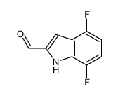 4,7-Difluoroindole-2-carboxaldehyde Structure