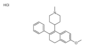 4-(6-methoxy-2-phenyl-3,4-dihydronaphthalen-1-yl)-1-methylpiperidine,hydrochloride结构式