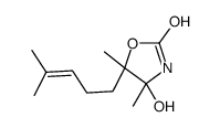4-Hydroxy-4,5-dimethyl-5-(4-methyl-3-penten-1-yl)-1,3-oxazolidin- 2-one结构式
