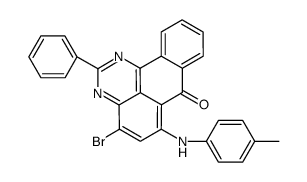 4-bromo-6-(4-methylanilino)-2-phenylbenzo[e]perimidin-7-one Structure