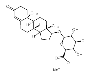 Testosterone β-D-Glucuronide Monosodium Salt Structure