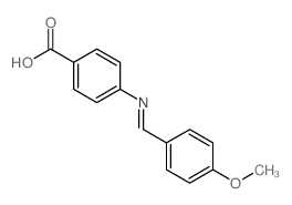 Benzoicacid, 4-[[(4-methoxyphenyl)methylene]amino]-结构式