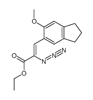 3-(2,3-dihydro-6-methoxy-1H-inden-5-yl)-2-azido-2-propenoic acid ethyl ester Structure