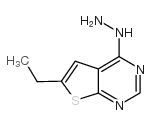 6-乙基-4-肼基噻吩并[2,3-d]嘧啶结构式