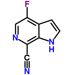 4-Fluoro-1H-pyrrolo[2,3-c]pyridine-7-carbonitrile structure