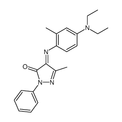 4-Diethylamino-2-methyl-phenylimino-3-methyl-1-phenyl-2-pyrazolin-5-on结构式