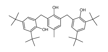 2,6-bis(3,5-bis(1,1-dimethylethyl)-2-hydroxyphenylmethyl)-4-methylphenol Structure