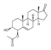 4β-acetoxy-3β-hydroxyandrost-5-en-17-one结构式