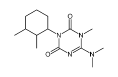 6-dimethylamino-3-(2,3-dimethyl-cyclohexyl)-1-methyl-1H-[1,3,5]triazine-2,4-dione结构式