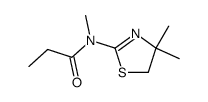 N-(4,4-dimethyl-4,5-dihydrothiazol-2-yl)-N-methylpropionamide结构式