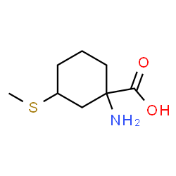 Cyclohexanecarboxylic acid, 1-amino-3-(methylthio)- (9CI) structure