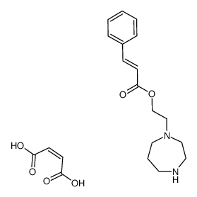 (E)-3-Phenyl-acrylic acid 2-[1,4]diazepan-1-yl-ethyl ester; compound with (Z)-but-2-enedioic acid结构式