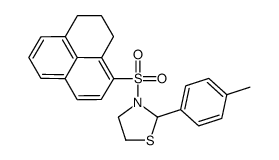 (9CI)-3-[(2,3-二氢-1H-萉-4-基)磺酰基]-2-(4-甲基苯基)-噻唑烷结构式