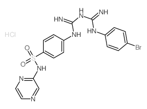 1-(4-bromophenyl)-2-[N-[4-(pyrazin-2-ylsulfamoyl)phenyl]carbamimidoyl]guanidine结构式