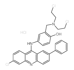 2-[bis(2-chloroethyl)aminomethyl]-4-[(6-chloro-2-phenyl-acridin-9-yl)amino]phenol结构式