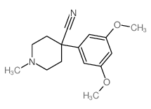 4-(3,5-dimethoxyphenyl)-1-methyl-piperidine-4-carbonitrile structure