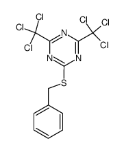 2-Benzylthio-4,6-bis(trichloromethyl)-1,3,5-triazine structure