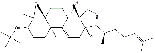 3β-Trimethylsilyloxylanosta-9(11),24-diene structure