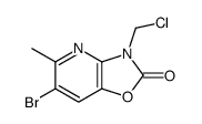 6-bromo-3-(chloromethyl)-5-methyl-[1,3]oxazolo[4,5-b]pyridin-2-one结构式
