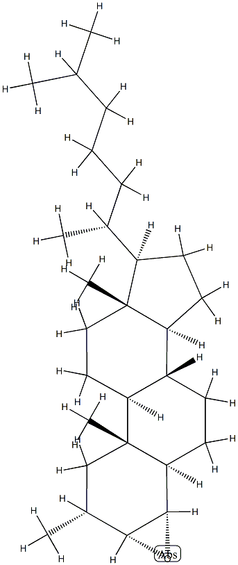 3α,4α-Epoxy-2α-methyl-5α-cholestane structure