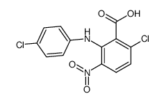 6-chloro-2-[(4-chlorophenyl)amino]-3-nitrobenzoic acid Structure