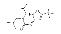 3-(5-tert-butyl-1,2-oxazol-3-yl)-1,1-bis(2-methylpropyl)urea结构式