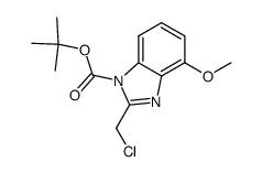 2-chloromethyl-4-methoxy-benzoimidazole-1-carboxylic acid tert-butyl ester Structure