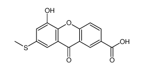 5-hydroxy-7-methylsulfanyl-9-oxoxanthene-2-carboxylic acid结构式