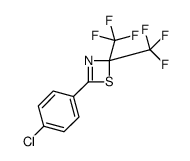 4-(4-chlorophenyl)-2,2-bis(trifluoromethyl)-1,3-thiazete结构式