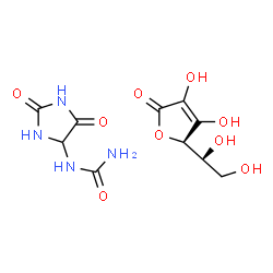 (2,5-dioxoimidazolidin-4-yl)urea L-ascorbate结构式