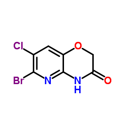 6-Bromo-7-chloro-2H-pyrido[3,2-b][1,4]oxazin-3(4H)-one结构式